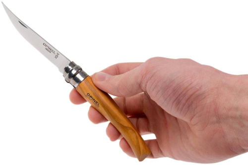 Складной нож Opinel Нож складной филейный№8 VRI Folding Slim Olivewood фото 6 Складной нож Opinel Нож складной филейный№8 VRI Folding Slim Olivewood фото 6