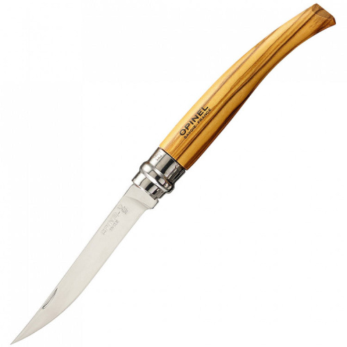 Складной нож Opinel Нож складной филейный№8 VRI Folding Slim Olivewood фото 2 Складной нож Opinel Нож складной филейный№8 VRI Folding Slim Olivewood фото 2